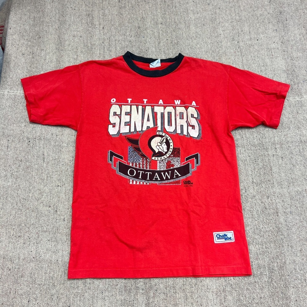 Vintage Ottawa Senators Shirt Mens Large Red 1990s NHL